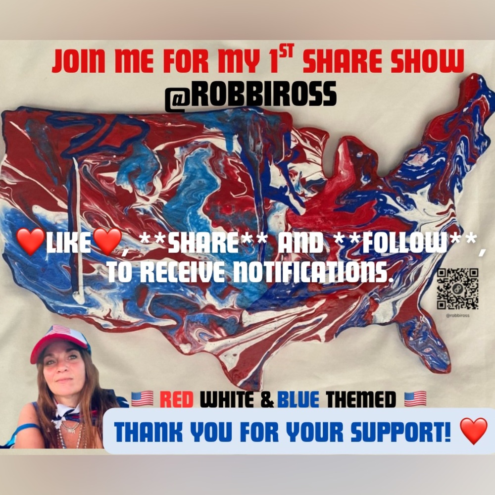 Join Me For My 1st Share Show Red, White, and Blue Themed